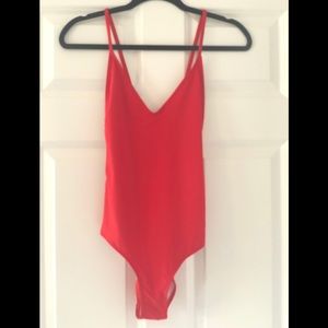 NWT Red one piece bathing suit